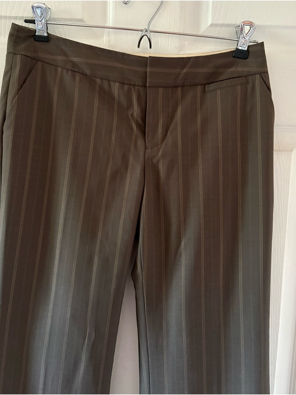 Banana Republic Brown Pinstripe Women's Two-Piece Suit Size 0 - Picture 7 of 16